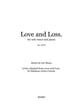 Love and Loss.  Vocal Solo & Collections sheet music cover
